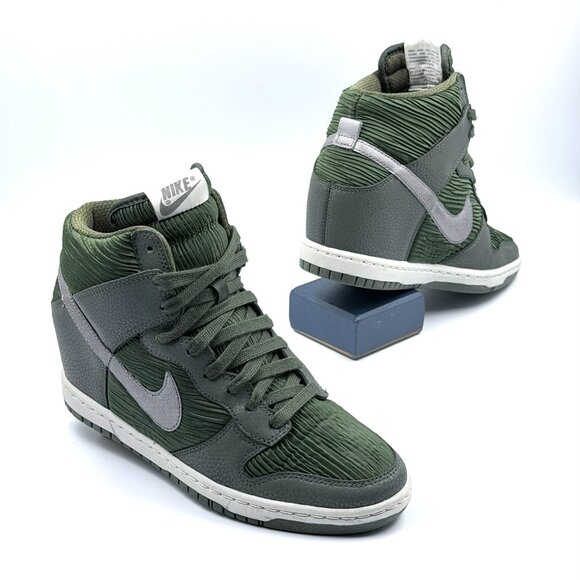 Wmns Nike Dunk Sky High Wedge 'Carbon Green Silver' - Picture 7 of 12